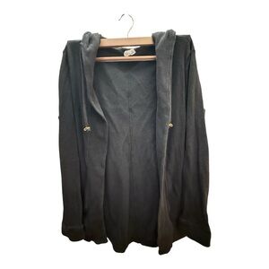 tentree Black Hooded Cardigan